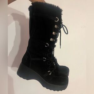 Report chunky platform boots.